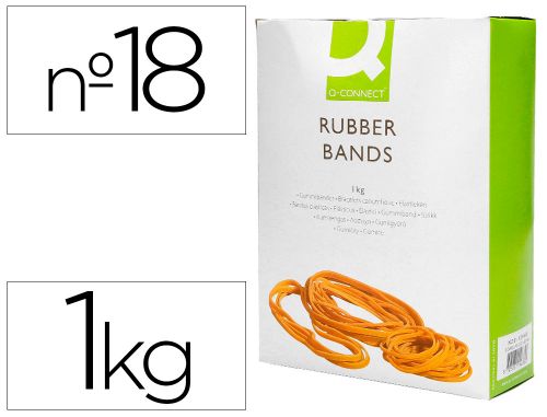 Bandas elasticas q-connect 1000 gr 180 x 16 mm numero 18 , Q-connect , 54337 , 5705831151857